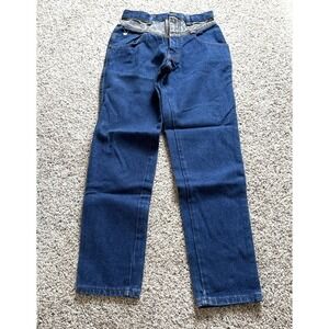 Playmate youth girls jeans size 3/4 blue denim dark wash 24" waist x 27" inseam
